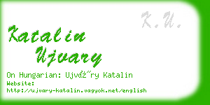 katalin ujvary business card